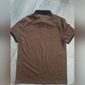 Men's Black and Brown Patterned Shirt